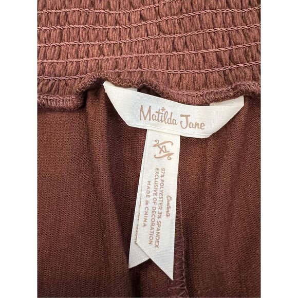 Matilda Jane Enchanted Garden Alice Textured Wide Leg Cropped Pants XL - Picture 4 of 10